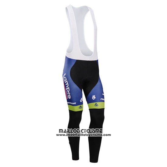2014 Maillot Ciclismo Lampre Merida Rose et Bleu Manches Longues et Cuissard